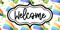 Thumbnail for St Patricks Day Welcome Sign Dco-00726 For Wreath 6X12 Metal