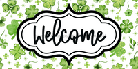 Thumbnail for St Patricks Day Welcome Sign Dco-00727 For Wreath 6X12 Metal