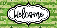 Thumbnail for St Patricks Day Welcome Sign Dco-00728 For Wreath 6X12 Metal