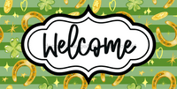 Thumbnail for St Patricks Day Welcome Sign Dco-00798 For Wreath 6X12 Metal