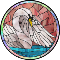 Thumbnail for Stained Glass Sign, Swan Sign, VINYL-DECOE-4039, 10