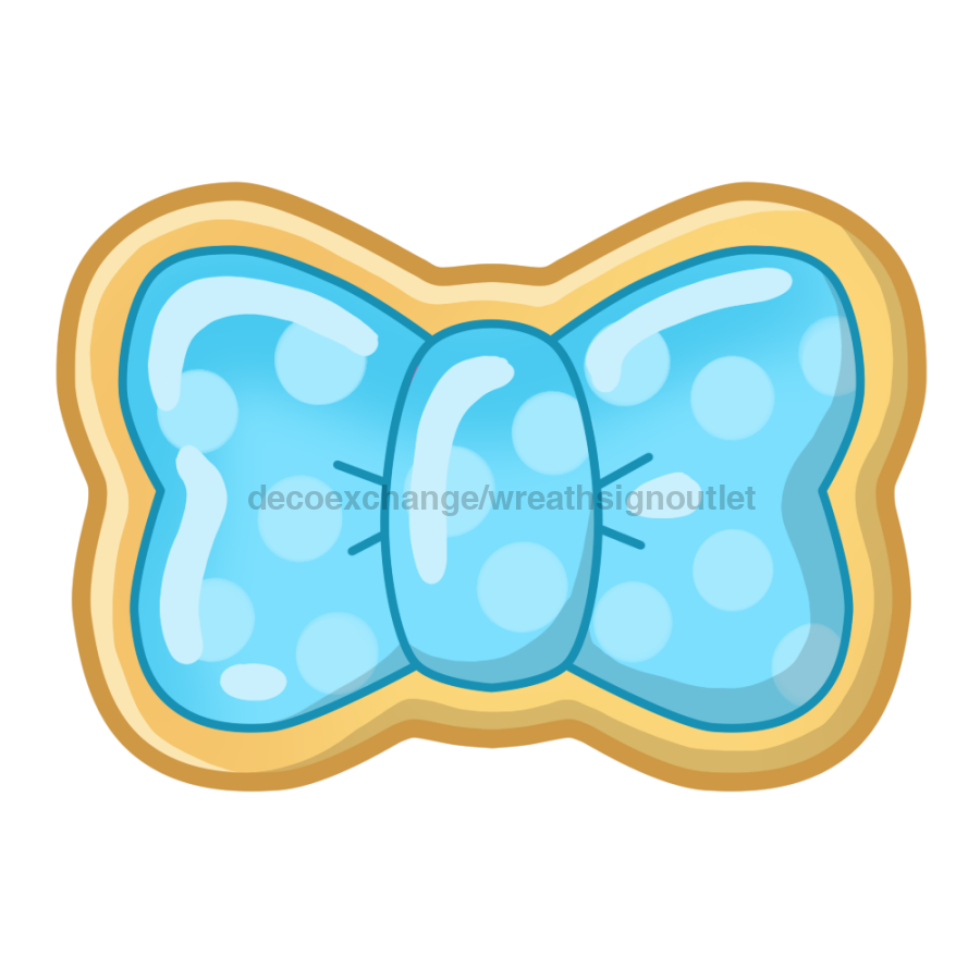 Sugar Cookie Bow Sugar Cookie 22" Wood Door Hanger - 44192659603611