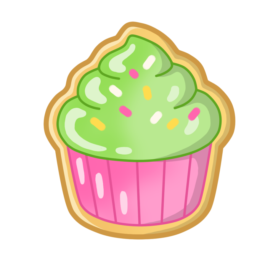 Sugar Cookie Cupcake Sugar Cookie 22" Wood Door Hanger - DECOE-W-903753-DH