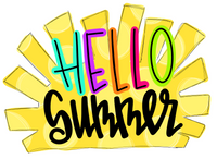 Thumbnail for Summer Hello 22" Wood Door Hanger - DECOE-W-536-DH