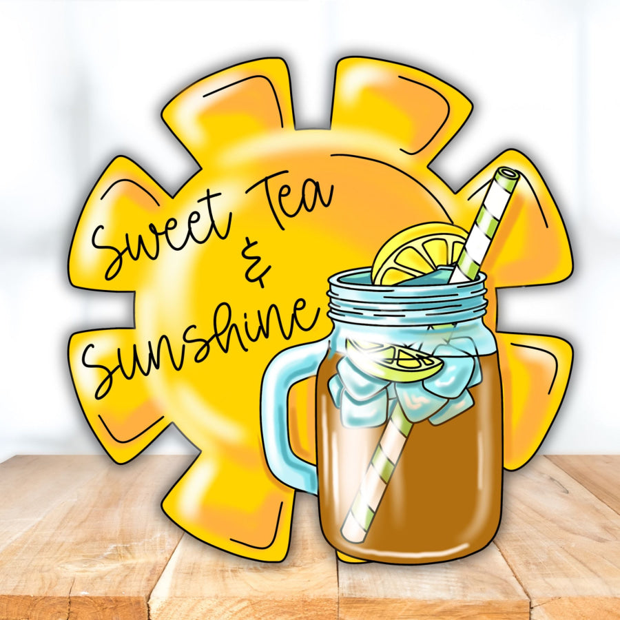 Summer Sweet Tea 11" Wood Wreath Sign - PCD-W-122