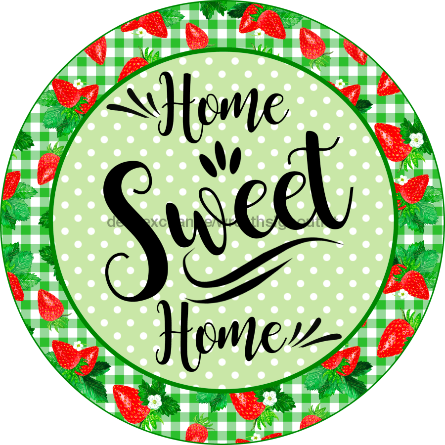 Wreath Sign, Summer Sign, Sweet Watermelon Sign, 10" Round Metal Sign DECOE-835, Sign For Wreath, DecoExchange - DecoExchange