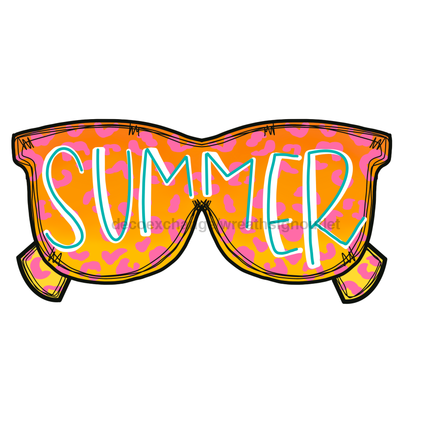 Summer Sun Glasses Door Hanger Mj-W-00024 22‚Äô Wood