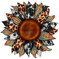 Thumbnail for Sunflower, Cow Print Flower, Animal Print Flower, Fall Flower, wood sign, DECOE-W-077 - DecoExchange¬Æ