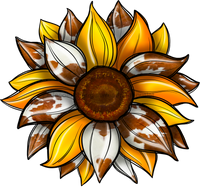 Thumbnail for Sunflower, Cow Print Flower, Animal Print Flower, Yellow Flower, wood sign, DECOE-W-079 - DecoExchange¬Æ