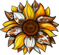 Thumbnail for Sunflower, Cow Print Flower, Animal Print Flower, Yellow Flower, wood sign, DECOE-W-079 door hanger, summer, fall