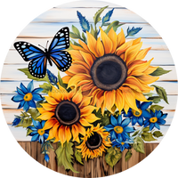 Thumbnail for Sunflower Door Hanger Dco-00952-Dh Sign For Wreath 18 Round