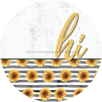 Thumbnail for Sunflower Door Hanger Dco-01607-Dh 18’ Round Wood