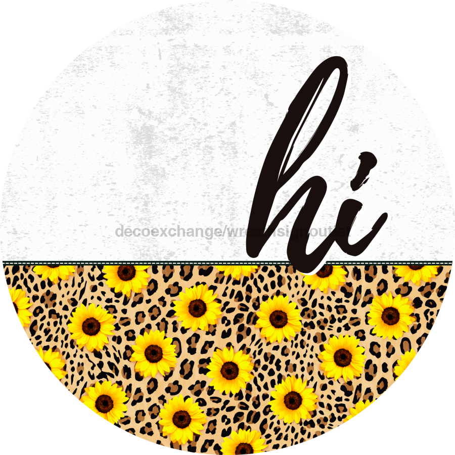 Sunflower Door Hanger Dco-01608-Dh 18’ Round Wood