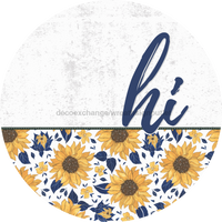 Thumbnail for Sunflower Door Hanger Dco-01609-Dh 18’ Round Wood