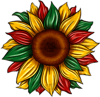 Thumbnail for Sunflower, Juneteenth Flower, wood sign, DECOE-W-081 wreath size wood, wood wreath sign, summer, fall, every day, african american