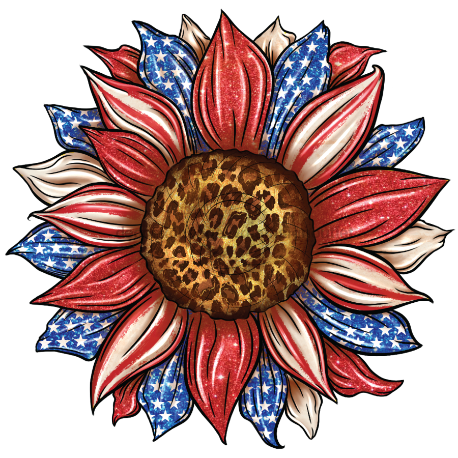 Sunflower, Patriotic Flower, American Flower, wood sign, DECOE-W-073 - DecoExchange¬Æ