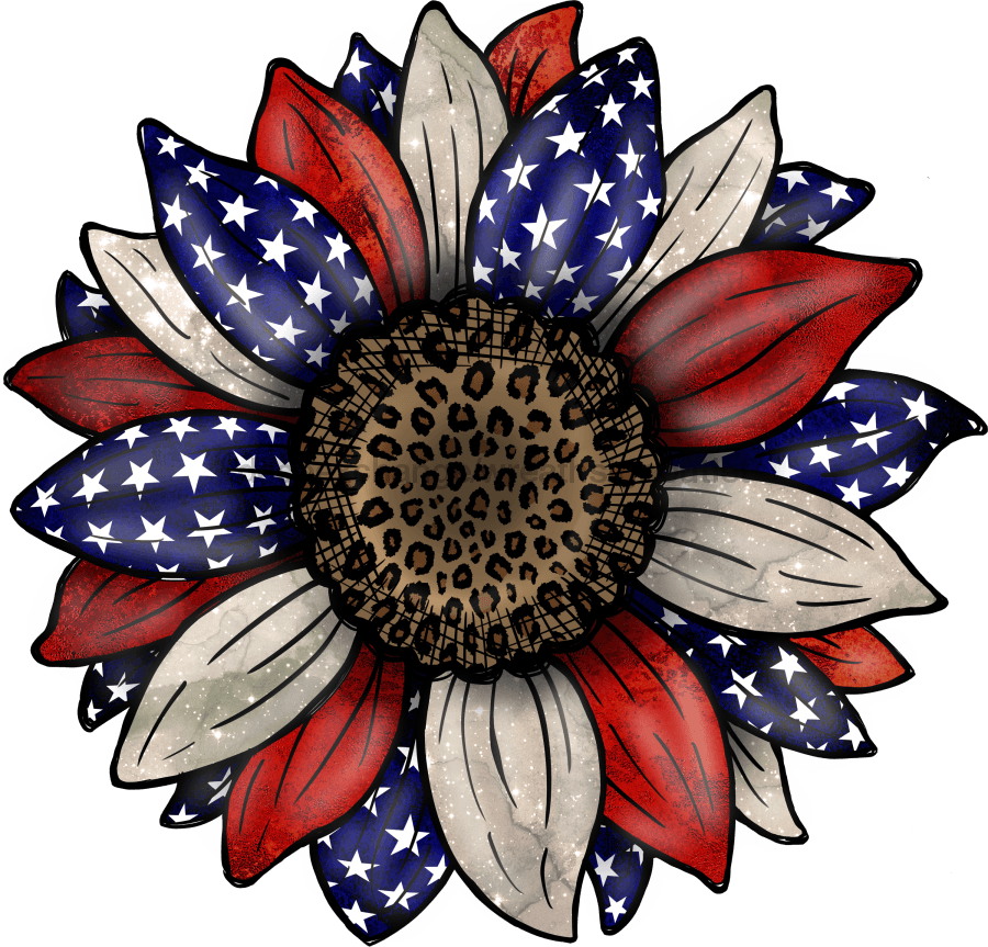 Sunflower, Patriotic Flower, American Flower, wood sign, DECOE-W-083 - DecoExchange¬Æ