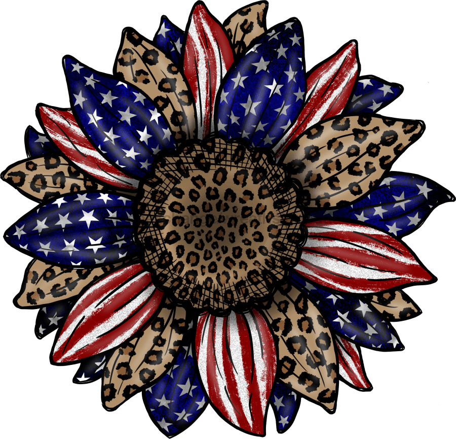 Sunflower, Patriotic Flower, American Flower, wood sign, DECOE-W-084 - DecoExchange¬Æ