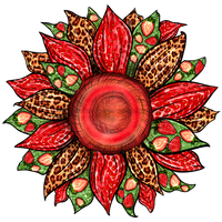 Thumbnail for Sunflower, Strawberry Sunflower, Animal Print Flower, wood sign, DECOE-W-086 - DecoExchange¬Æ