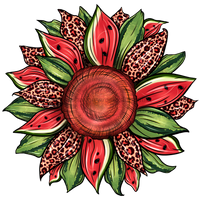 Thumbnail for Sunflower, Summer Flower, Animal Print Flower, Watermelon Sunflower wood sign, Door Hanger, DECOE-W-097 - DecoExchange¬Æ