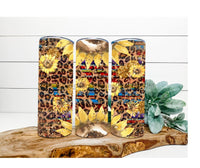 Thumbnail for Sunflower Tumbler,  Leopard Tumbler 20 oz Skinny Tumbler - DECOETUMBLER-248
