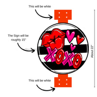 Thumbnail for Swag Door Hanger Valentine Sign 22‚Äô‚Äô Wood Decoe-W-2657-Sb For Wreath