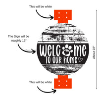 Thumbnail for Swag Door Hanger Welcome Dog Sign 22‚Äô‚Äô Wood Decoe-W-4079-Sb For Wreath