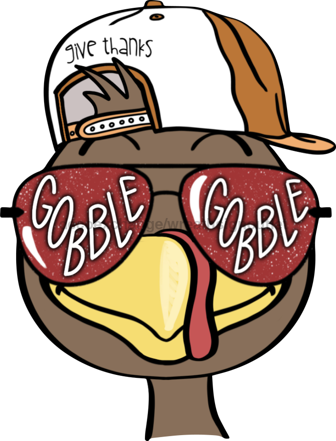 Thanksgiving Boy Turkey 22" Wood Door Hanger - DECOE-W-158-DH