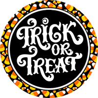 Thumbnail for Trick or Treat Halloween Sign, DECOE-5277-D, Sign For Wreath, 10