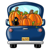 Thumbnail for Truck Pumpkin Sign, Fall Sign, Autumn Sign, wood sign, PCD-W-014 door hanger, fall