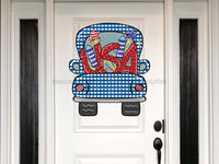 Thumbnail for Truck Sign Patriotic Wood Sign Door Hanger Decoe-W-120 22