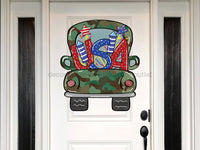 Thumbnail for Truck Sign Patriotic Wood Sign Door Hanger Decoe-W-125 22