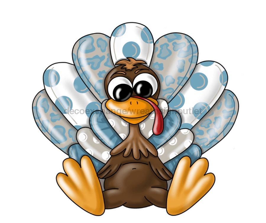 Turkey Sign, Blue and Tan Turkey, Fall Sign, Autumn Sign, wood sign, PCD-W-030 - DecoExchange¬Æ