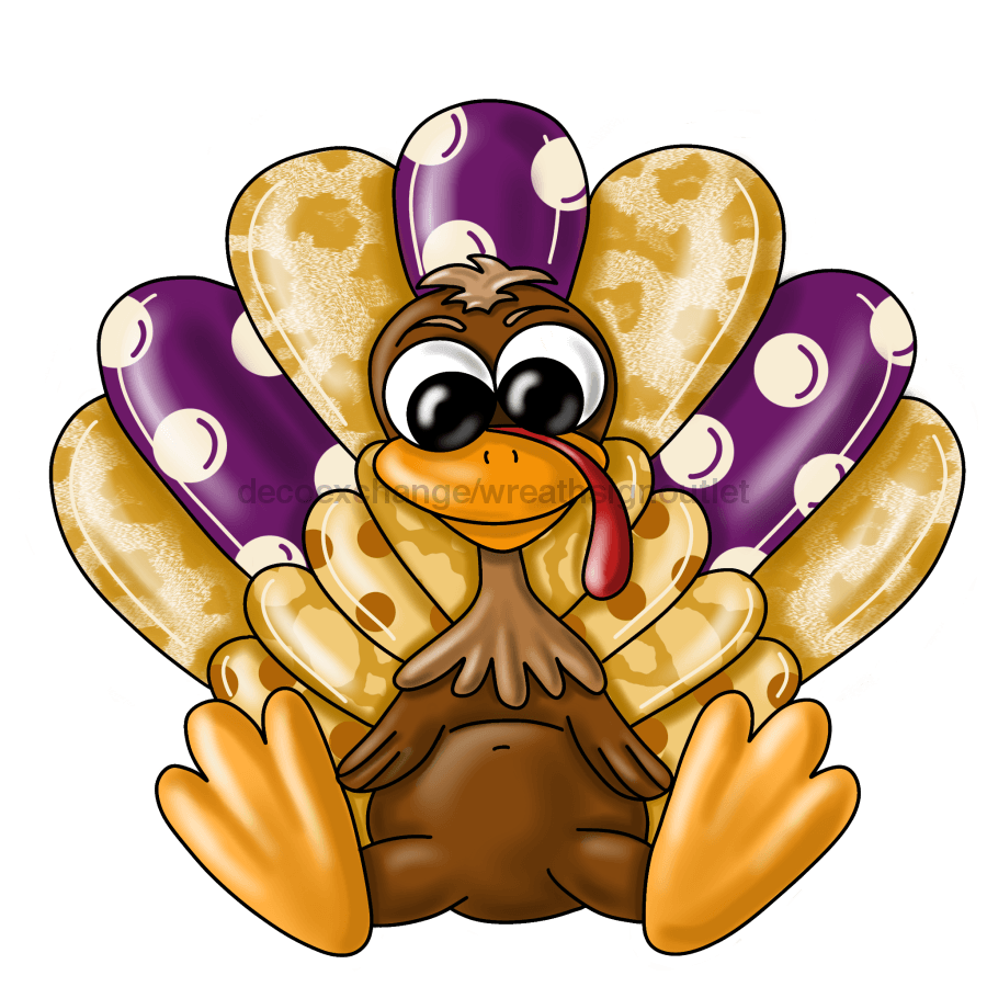 Turkey Sign, Plum and Gold Turkey, Fall Sign, Autumn Sign, wood sign, PCD-W-032 - DecoExchange¬Æ