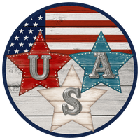 Thumbnail for USA Sign, Patriotic Sign, DECOE-4069-DH, 18 Wood Round