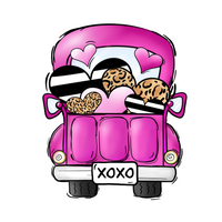 Thumbnail for Valentine Truck 22" Wood Door Hanger - DECOE-W-362-DH
