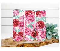 Thumbnail for Valentine Roses Tumbler, 20 oz Skinny Tumbler - DECOETUMBLER-164