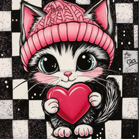 Thumbnail for Valentine Sign Cat Dco-02123 For Wreath 10X10’’ Metal