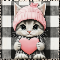 Thumbnail for Valentine Sign Cat Dco-02125 For Wreath 10X10’’ Metal
