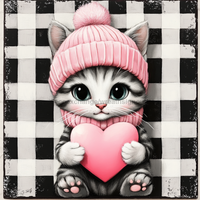 Thumbnail for Valentine Sign Cat Dco-02126 For Wreath 10X10’’ Metal