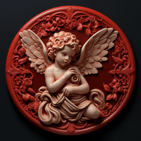Thumbnail for Valentine Sign Cupid Dco-00618 For Wreath 10 Round Metal