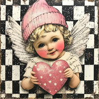 Thumbnail for Valentine Sign Cupid Dco-02129 For Wreath 10X10’’ Metal