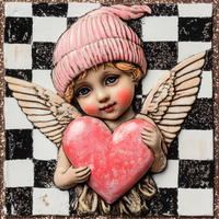 Thumbnail for Valentine Sign Cupid Dco-02131 For Wreath 10X10’’ Metal
