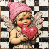 Thumbnail for Valentine Sign Cupid Dco-02132 For Wreath 10X10’’ Metal