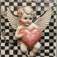 Thumbnail for Valentine Sign Cupid Dco-02133 For Wreath 10X10’’ Metal