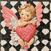 Thumbnail for Valentine Sign Cupid Dco-02134 For Wreath 10X10’’ Metal