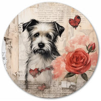 Thumbnail for Valentine Sign Dog Dco-00878 For Wreath 10 Round Metal