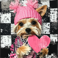 Thumbnail for Valentine Sign Dog Dco-02110 For Wreath 10X10’’ Metal