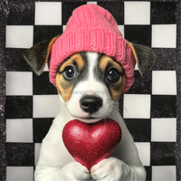 Thumbnail for Valentine Sign Dog Dco-02112 For Wreath 10X10’’ Metal
