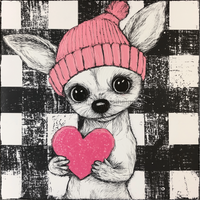 Thumbnail for Valentine Sign Dog Dco-02119 For Wreath 10X10’’ Metal